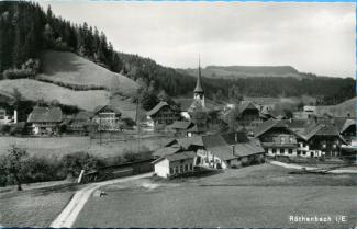 Ansichtskarte «Röthenbach i/E»; Globetrotter GmbH, Karten und Dias, 6000 Luzern; abgestempelt «INTERLAKEN, 30.IV.1966»; gelaufen nach Couvet NE