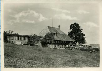 Ansichtskarte «Ferienheim Schwendeli Röthenbach i. E.»; Photo: Fr. Jaggi, Bern-Bümpliz; abgestempelt «RÖTHENBACH (EMMENTHAL), 31.VII.57»; gelaufen nach Niederurnen GL