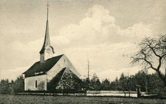 Ansichtskarte «Kirche Würzbrunnen»; Alfred Günther, Photo-Industrie, Zürich VI; abgestempelt «RÖTHENBACH (EMMENTHAL), 25.V.15»; gelaufen nach La Chaux-de-Fonds