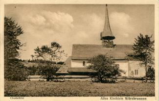 Postkarte «Altes Kirchlein Würzbrunnen»; Postkartenverlag R. Deyhle & Cie., Bern; abgestempelt «AMBULANT, 20.V.29»; gelaufen nach Münsingen