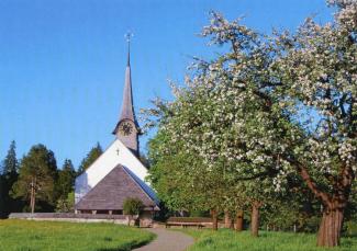 Ansichtskarte «Kirche Würzbrunnen»; Hersteller und Ausgabejahr unbekannt; ungelaufen