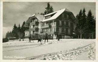 Ansichtskarte «Kurhaus Chuderhüsi»; Verlag E. Blau; Photo J. Schaja; abgestempelt «RÖTHENBACH (EMMENTHAL), 13.III.32»; gelaufen nach Gadmen