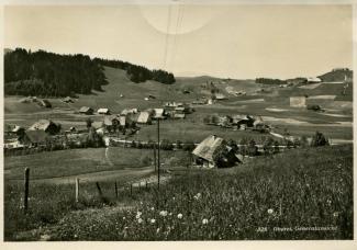 Ansichtskarte «Oberei, Generalansicht»; Verlag Karl Essig & Cie., Basel; abgestempelt «BATAILLON No. 40 FELDPOST»; gelaufen nach Basel