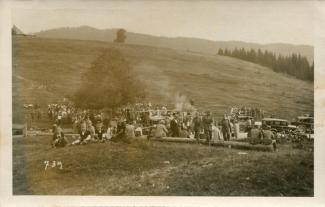 Ansichtskarte «Schallenberg». Gabelspitz-Chilbi?; Ad. Egli, Photo-Hall vis-à-vis Kaserne Thun ; ungelaufen